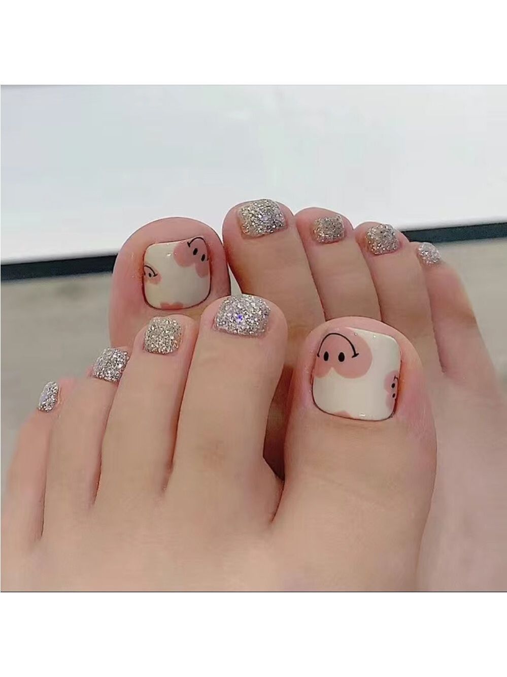 Happy Toes toenails - Nail Junkie - full artificial nail set